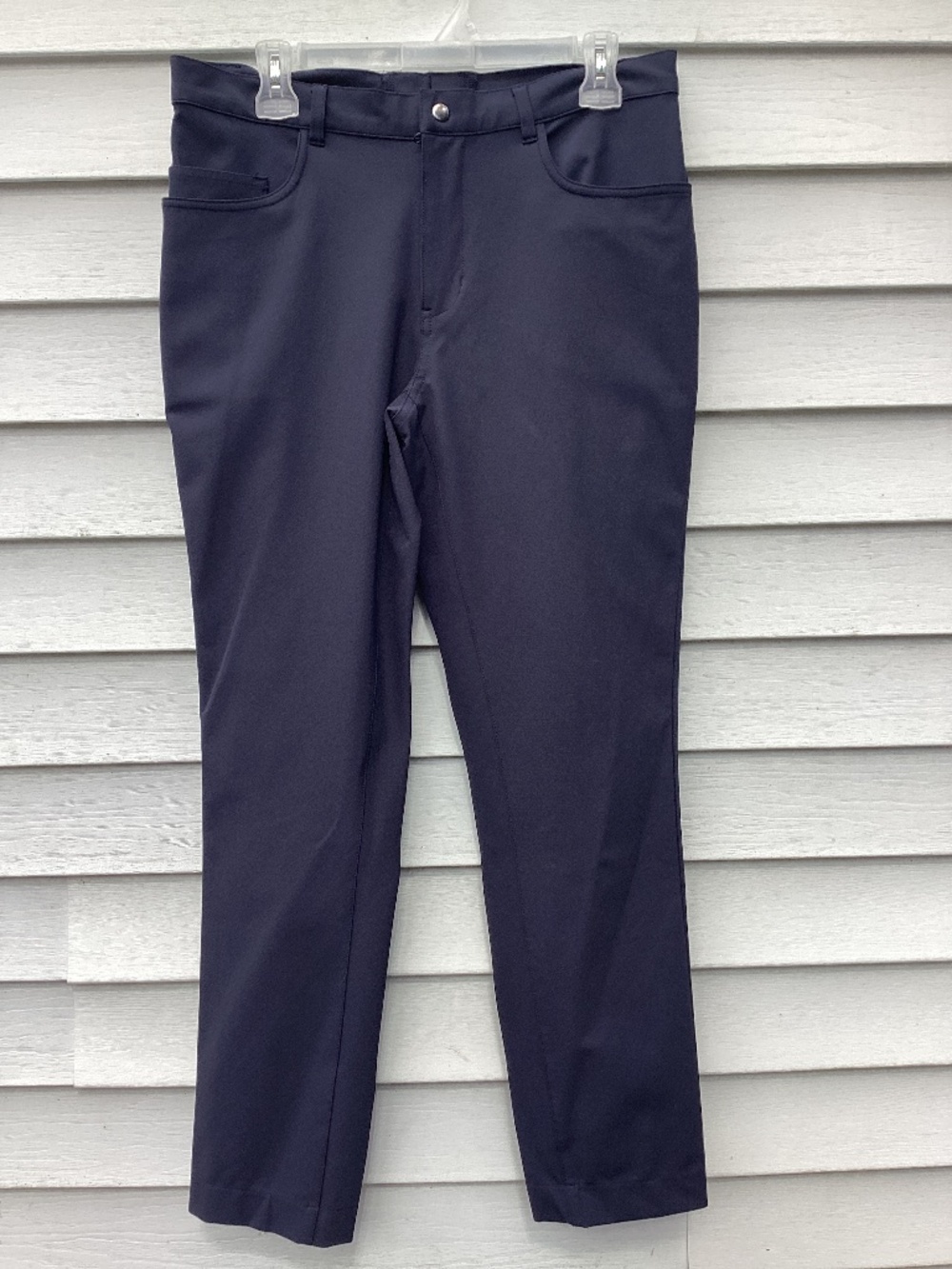 State & Liberty Tech Chino Pants Mens 34 Navy Blue Athletic Fit Stretch Mens Siz